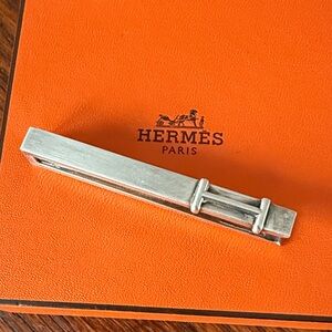 Hermes Sterling Silver Tie Bar